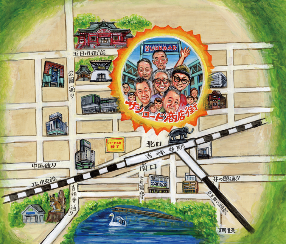 吉祥寺サンロード商店街マップ